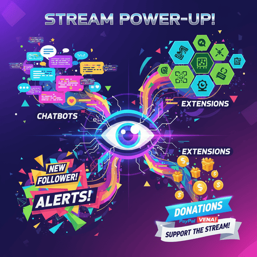 chatbots, alerts and extensions on twitch