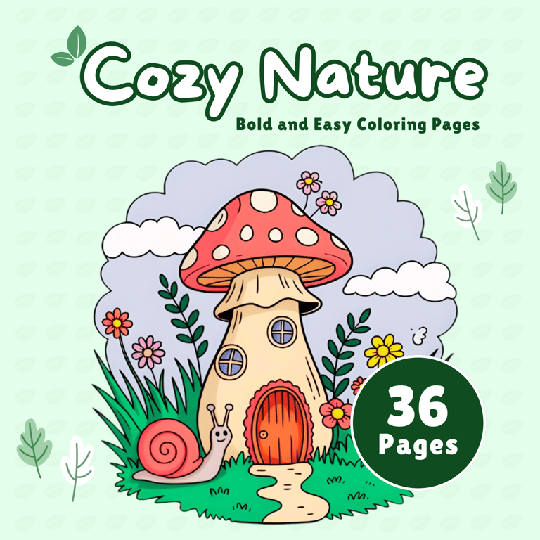 Cozy Nature Coloring Pages
