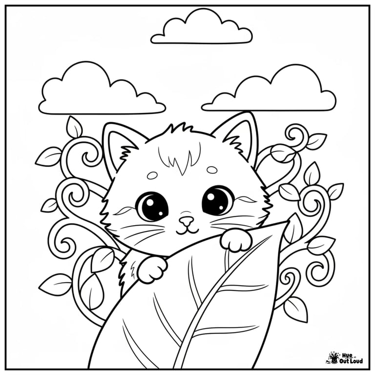 Free printable kitten coloring pages