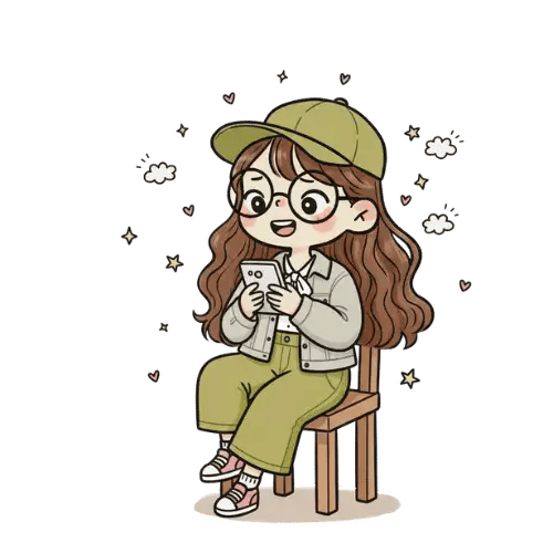 cute girl playing phone