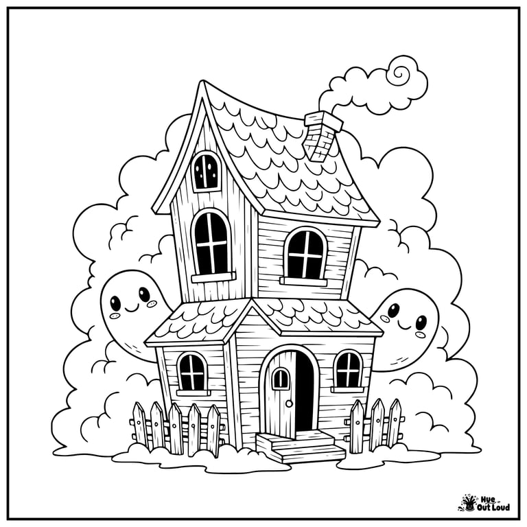 haunted mansion coloring pages