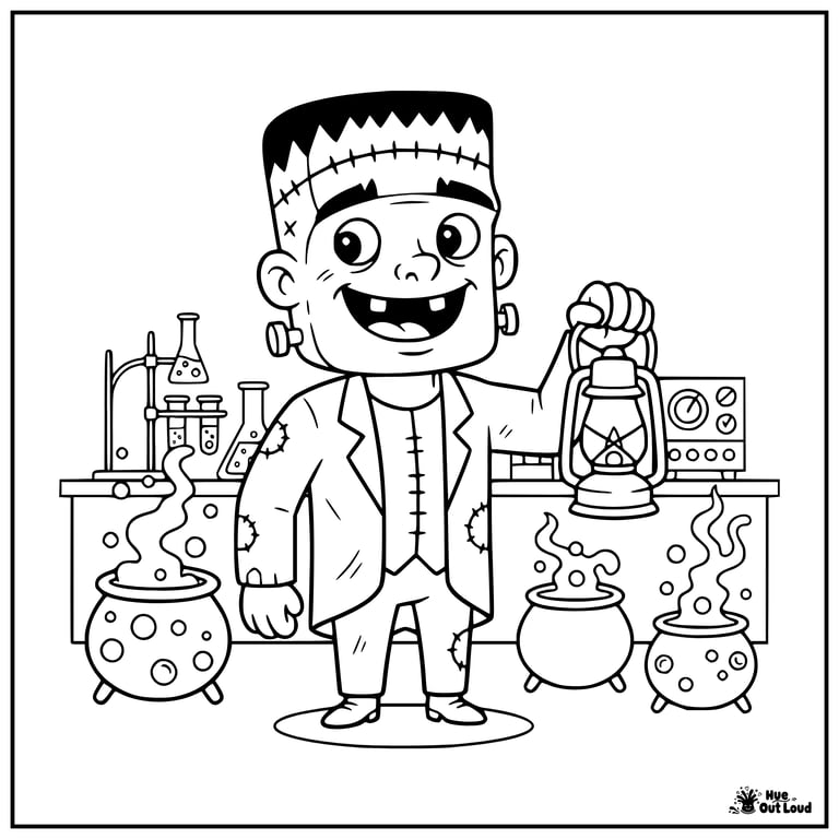 Frankenstein coloring pages