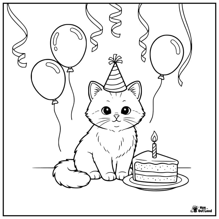 Free printable kitten coloring pages