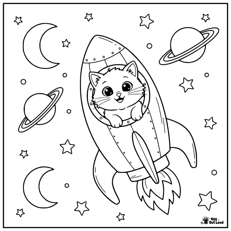 Free printable kitten coloring pages