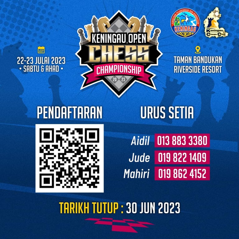 Keningau Open Chess Championship 2023, Riverside Resort, Sabah. Sabah Chess