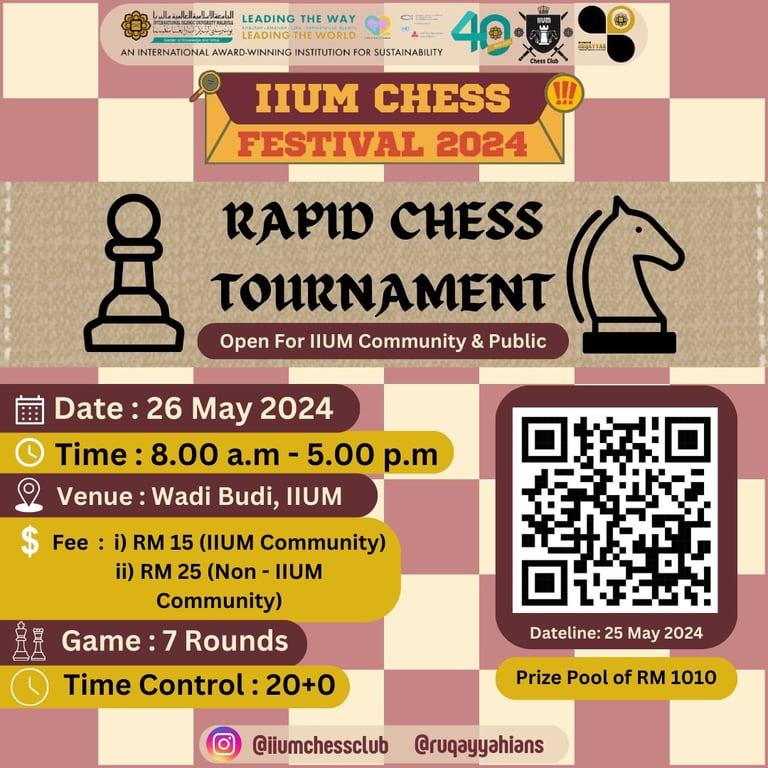 IIUM Chess Festival Rapid Catur Malaysia Chess Tournament