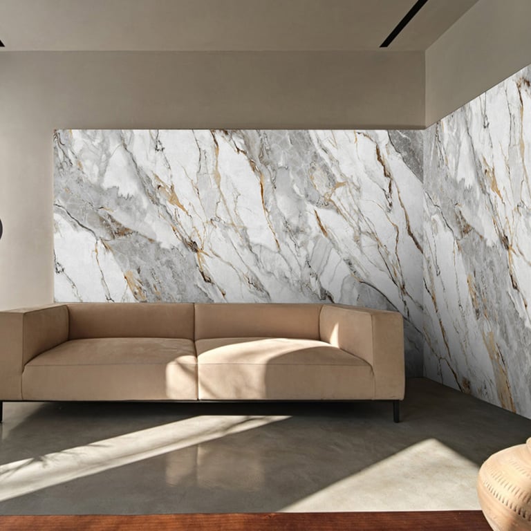 calacatta gold sinoflexistone for accent wall deco