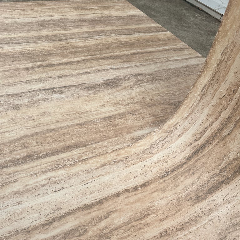 dark grey line yellow base travertine soft stone