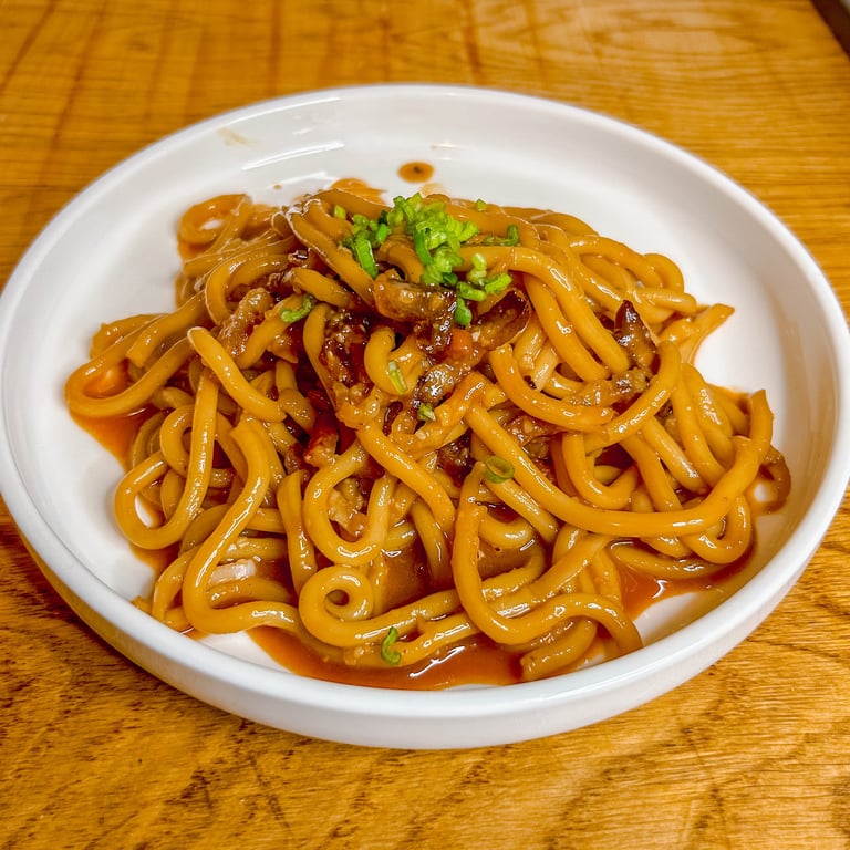 Gochujang udon carbonara carbonara coreana piccante | © Cookingwiththehamster