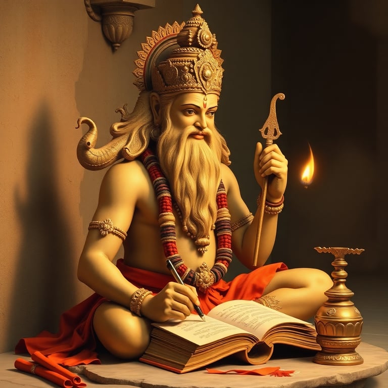 ved vyasa composing a vedic text 