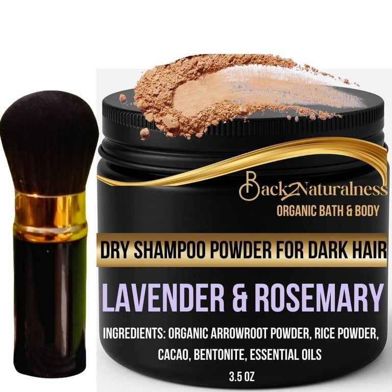 a pic of Back2naturalness Dry Shampoo powder Lavender + Rosemary 3.5 oz 