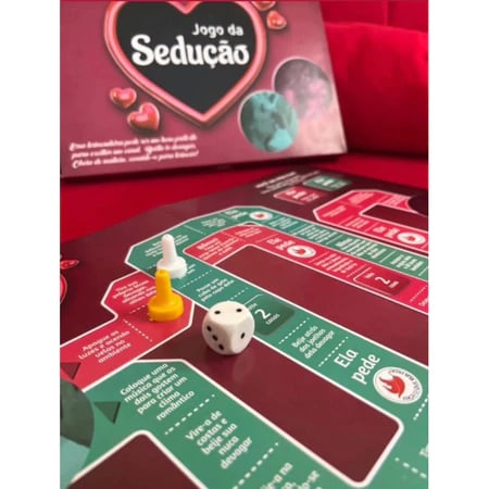 Tabuleiro adulto Jogo da Sedução para apimentar a relação do casal