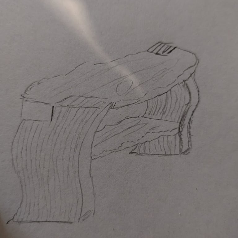 furniture sketch drawn by hand