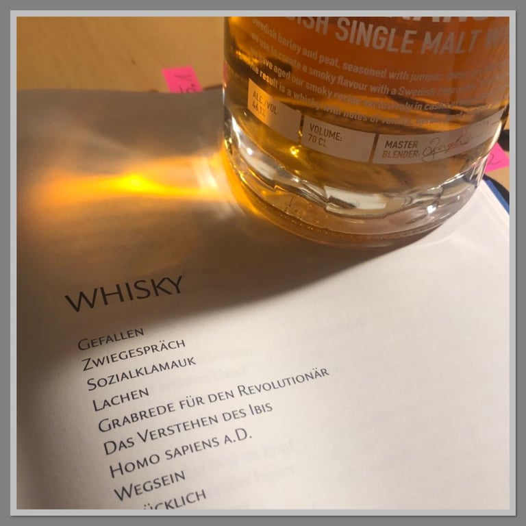 Kaptitelseite Whisky aus den Lyrischen Bouquets