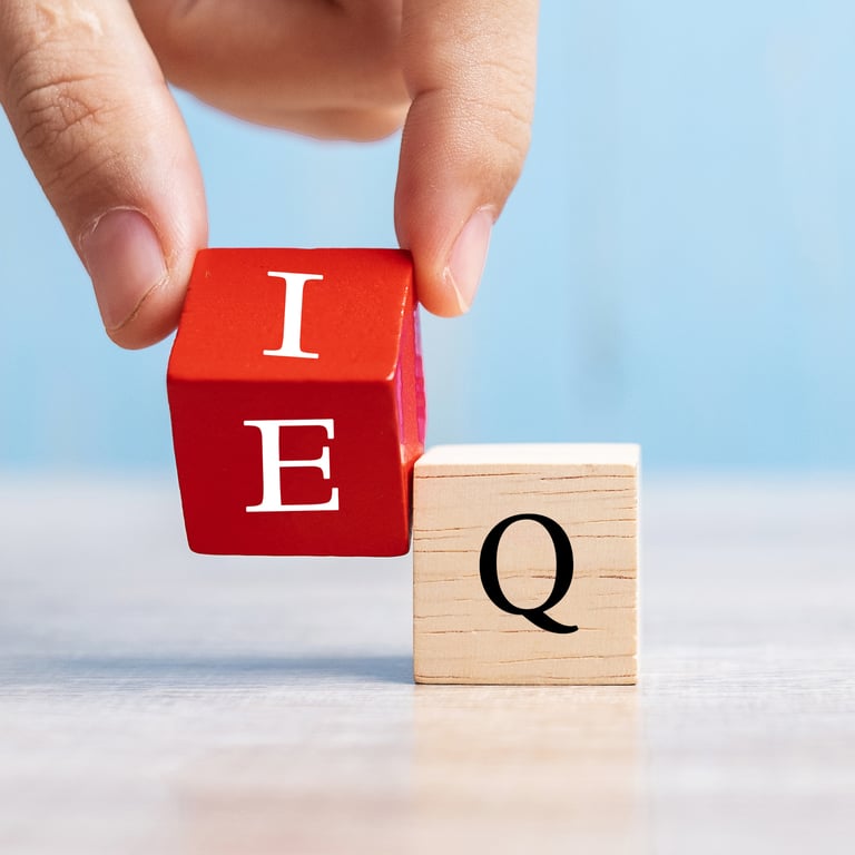 Blocks representing Emotional Intelligence, a foundation for leadership and resilience.