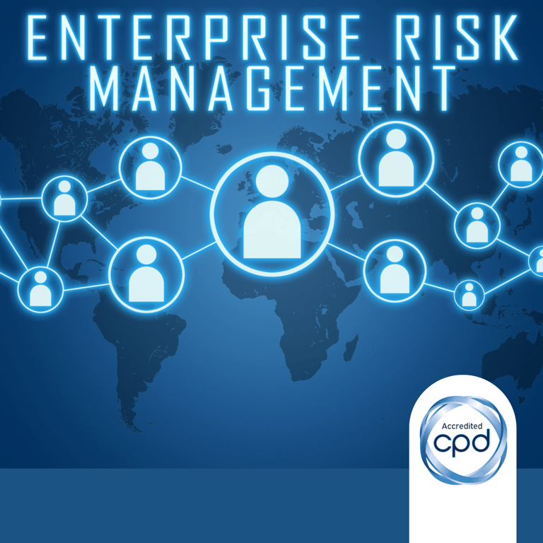 A graphic for Enterprise Risk Management showing a global network of people.