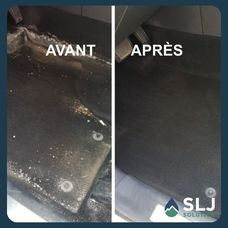 Nettoyage textile avant après – SLJ Solution Isère