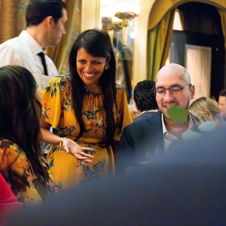 Engaging with guests.