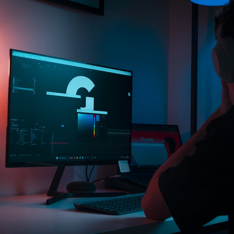 Photographie d'un monteur vidéo de l'entreprise de captation vidéo Genecis studio à Tours dans le 37