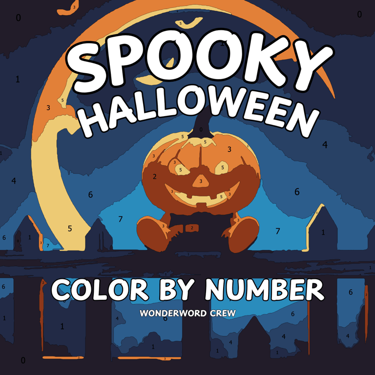 halloween color by number