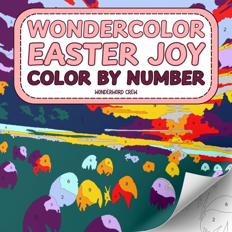 Easter color by number coloring pages