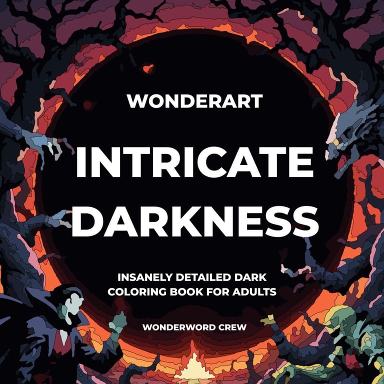 Intricate Darkness insanely detailed dark coloring book for adults