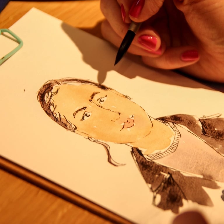 Liveilllustration, Schnellportrait für Firmenveranstaltungen, Fashion und Beautyvenets Firmenfeiern Kundenbindung