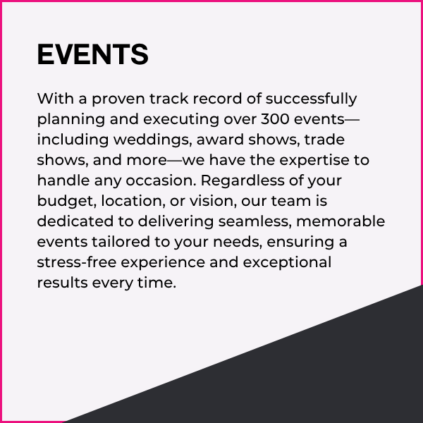 Frankly Communications specializes in Event planning with over 300 successful events executed