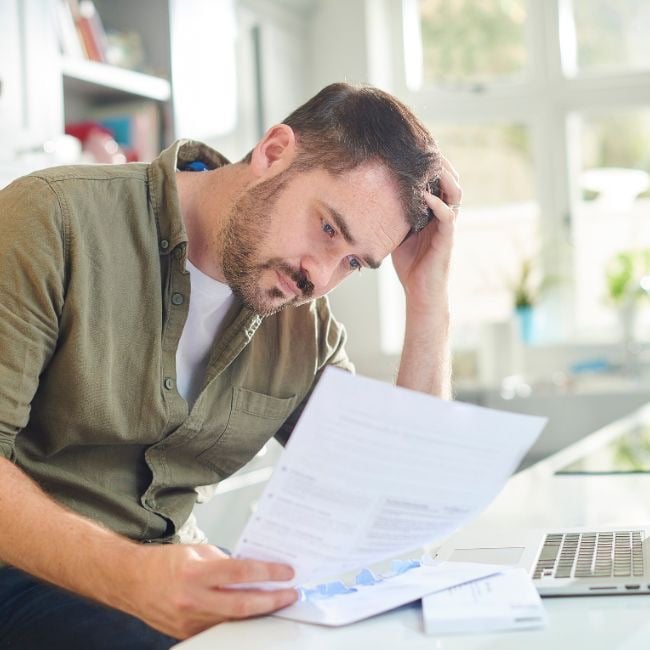 business owner stressed about cash flow