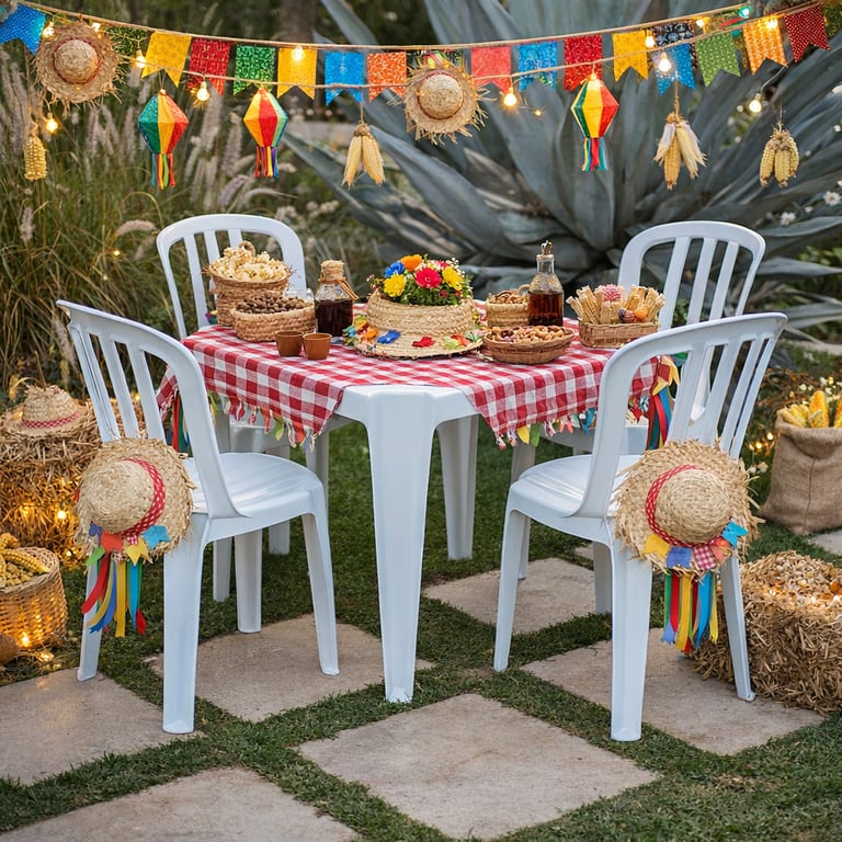 locação de mesas e cadeiras para festa junina na freguesia do ó