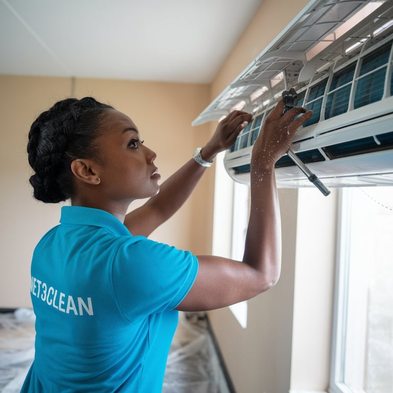 nettoyage de d'élément de climatiseur