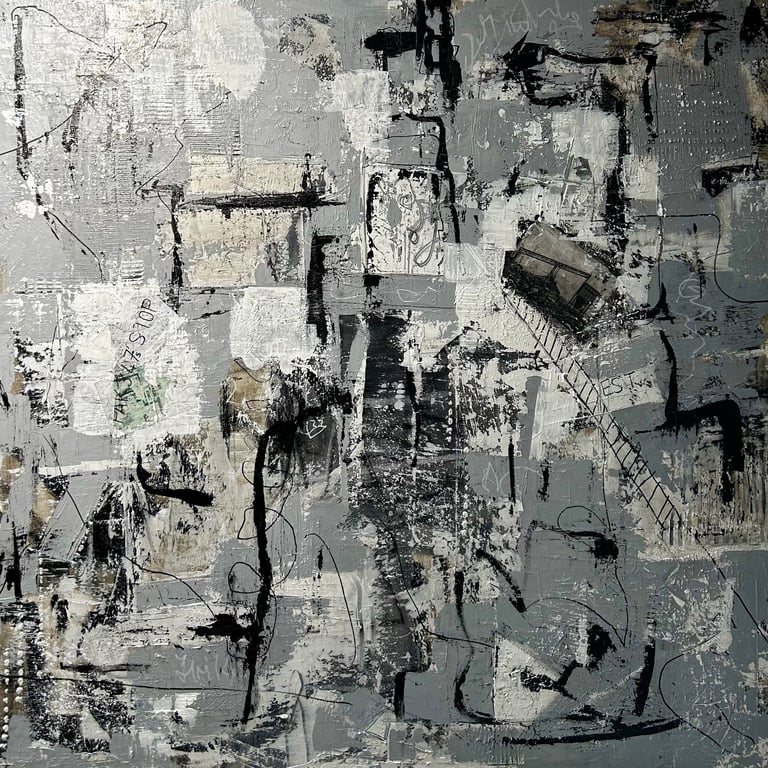 Neo-Impressionism art in Ditchling. Urban decay industrial art. Laurence Moracchini Sussex artists. Brighton.