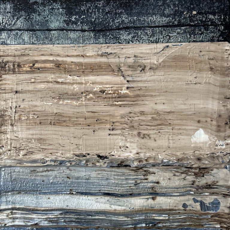Abstract mixed media. Landscape painting. Laurence Moracchini Ditchling Sussex