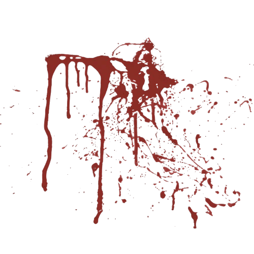 Elément de décor - tâche de sang - E. B. Ashford, auteur de romans horrifiques et fantastiques.