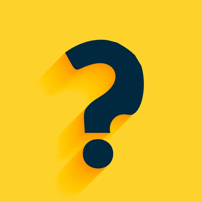 Illustration d'un point d'interrogation pour la partie question.