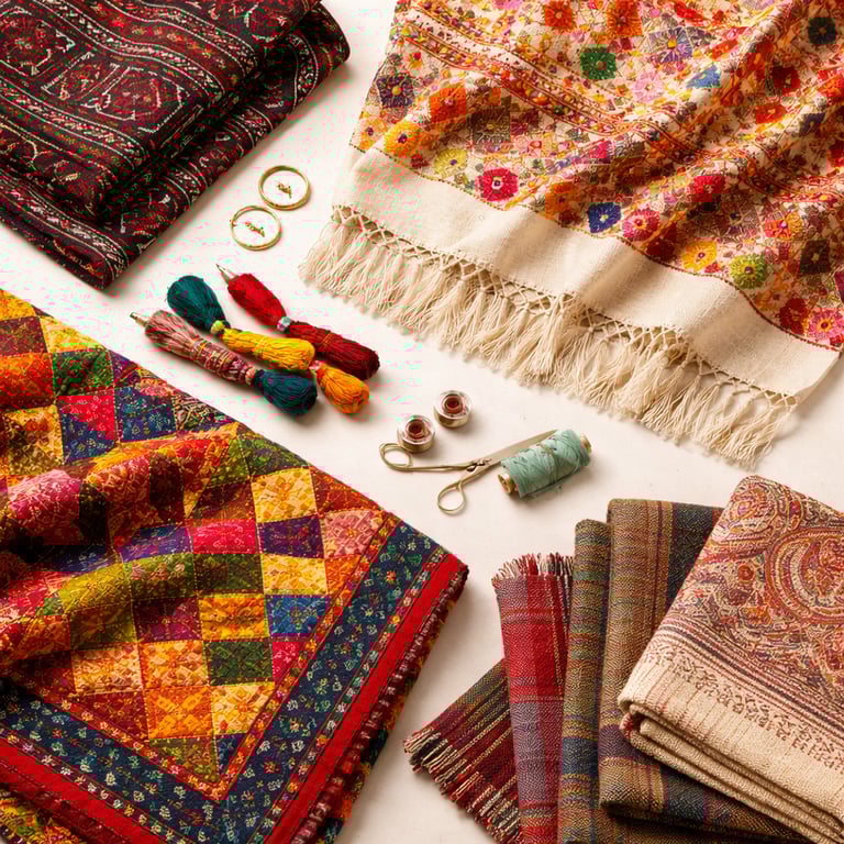 Traditional handwoven textile handicrafts