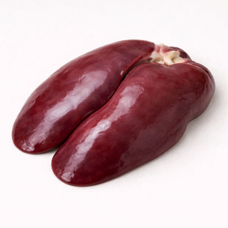 Fresh lamb liver, nutrient-rich organ meat used in cooking.