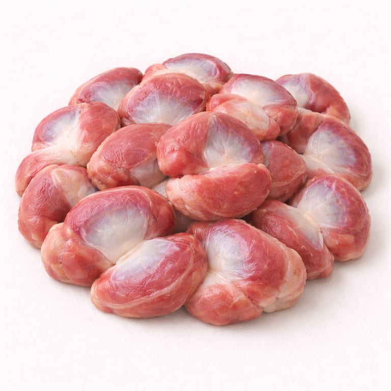 Cleaned chicken gizzard processed for export