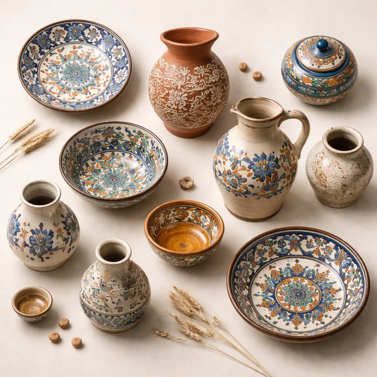 Handmade pottery and ceramic ware
