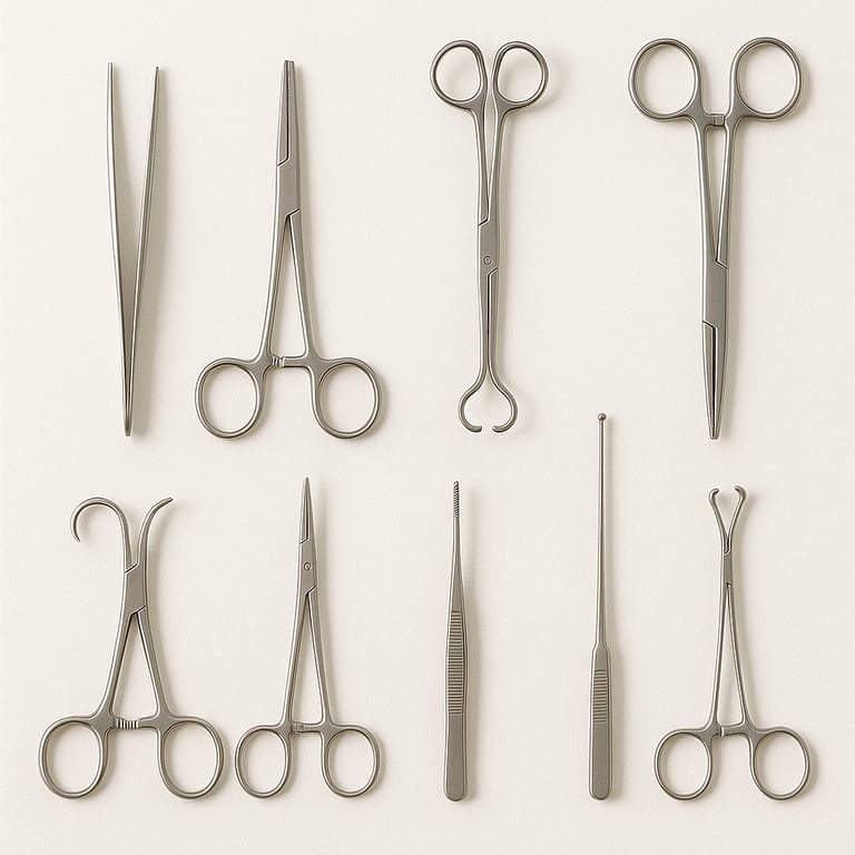 Surgical grasping and holding instruments