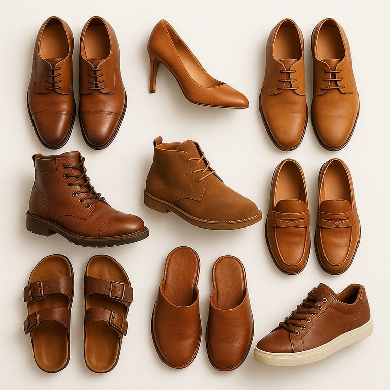 Leather shoes and boots for casual and formal wear, handcrafted export quality footwear