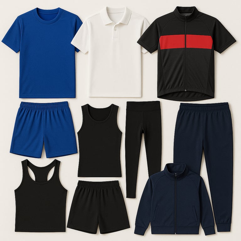 Performance sportswear and activewear apparel