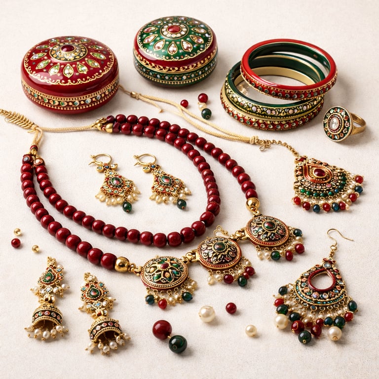 Ethnic jewelry and lac crafts