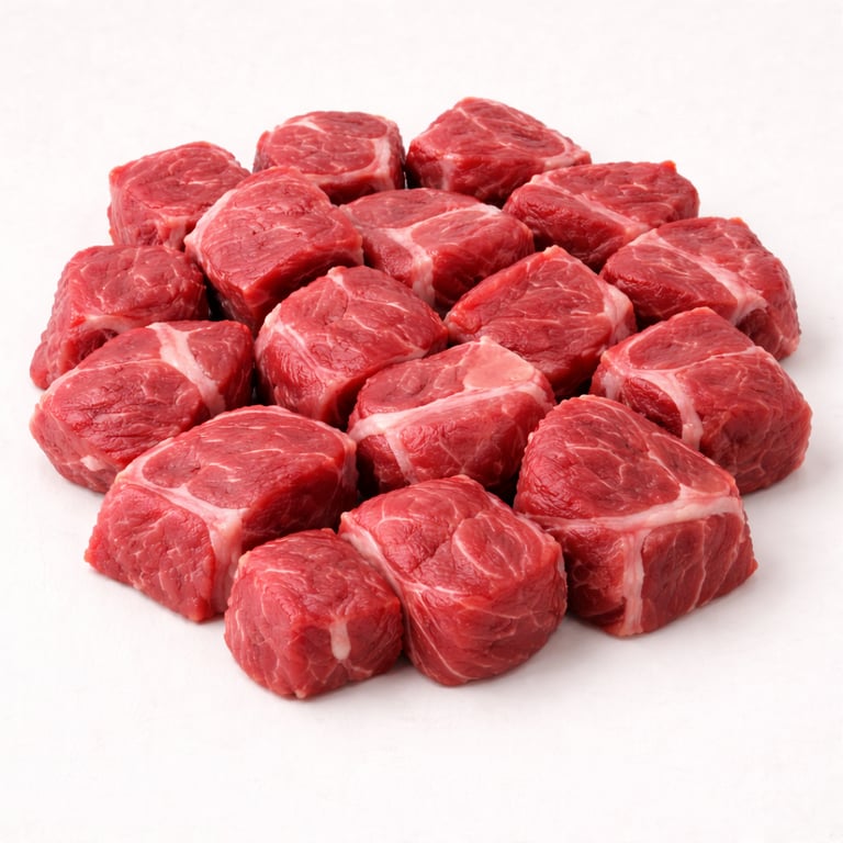 Beef boti cubes halal export