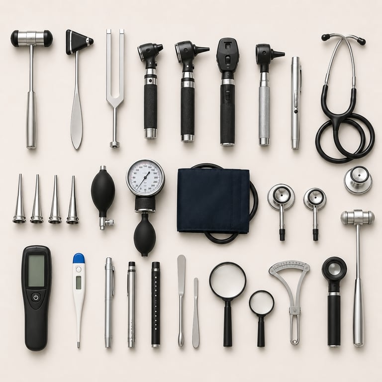 Professional diagnostic instruments for medical examination and assessment