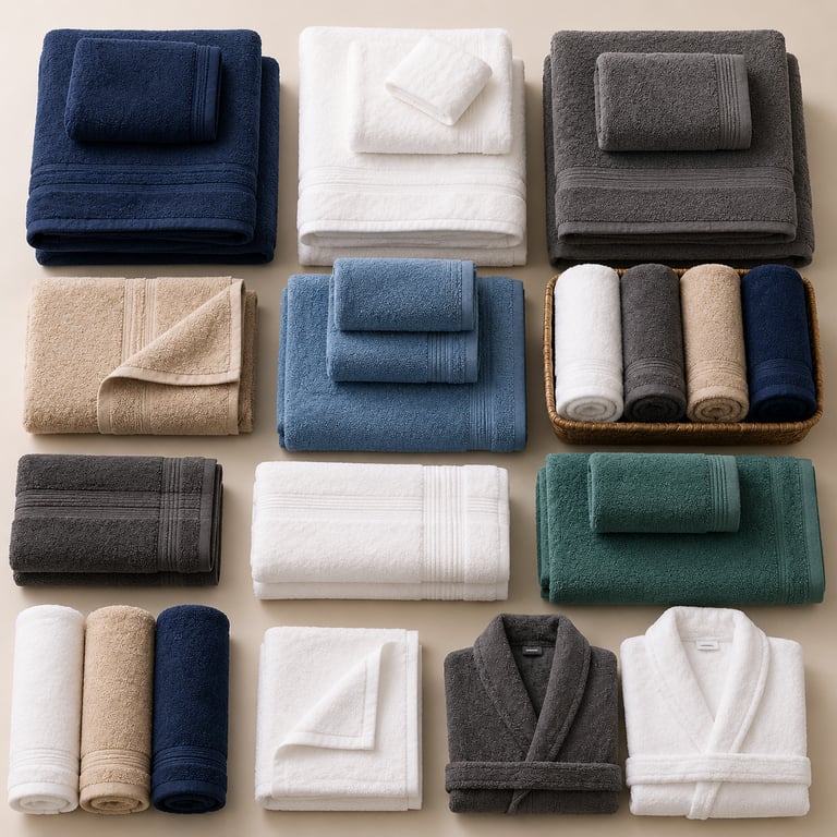 Premium towels, bathrobes and terry textile products.