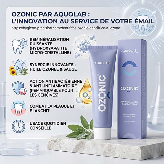 Dentifrice pour éviter la déminéralisation à l'hydroxyapatite et à l'ozone