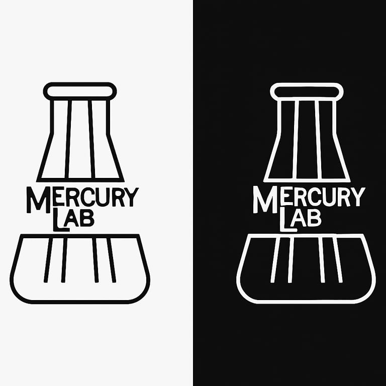 a black and white logo for a lab lab