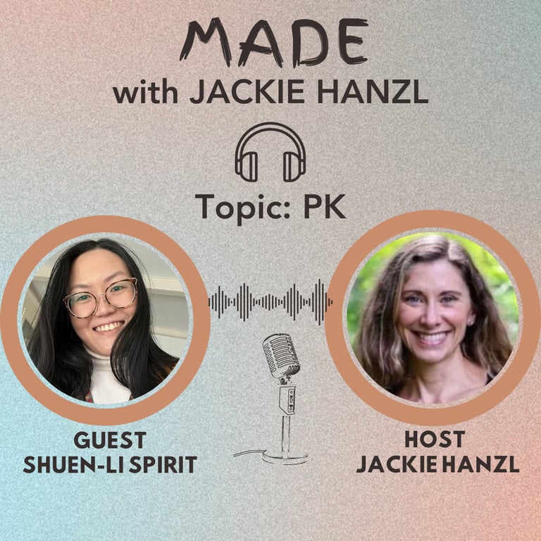 PODCAST GUEST, INTERVIEW, JACKIE HANZL, BATIK ARTIST, SHUENLISPIRIT, NEW YORK, PK, MOVIE, BEESWAX