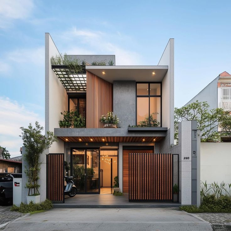 Modern Architecture- Front View of Modern Villa/ Bungalows